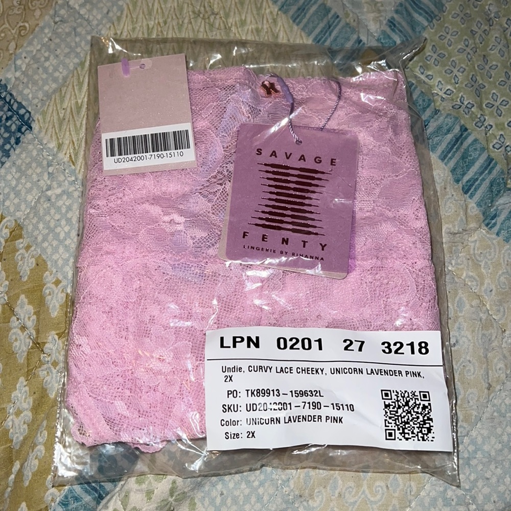 Savage X Fenty Curvy Lace Cheeky 2X